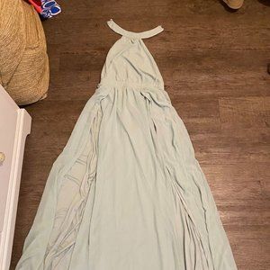 Tobi Green Dress with Double Slits